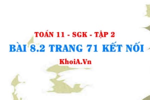 Bài 8.2 trang 71 Toán 11 Kết nối tri thức Tập 2